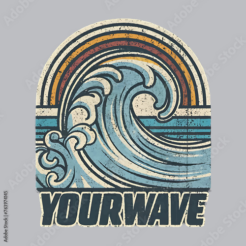 Abstract vector Colorful and fashionable summer t-shirt design for men and women | Summer t-shirt design template