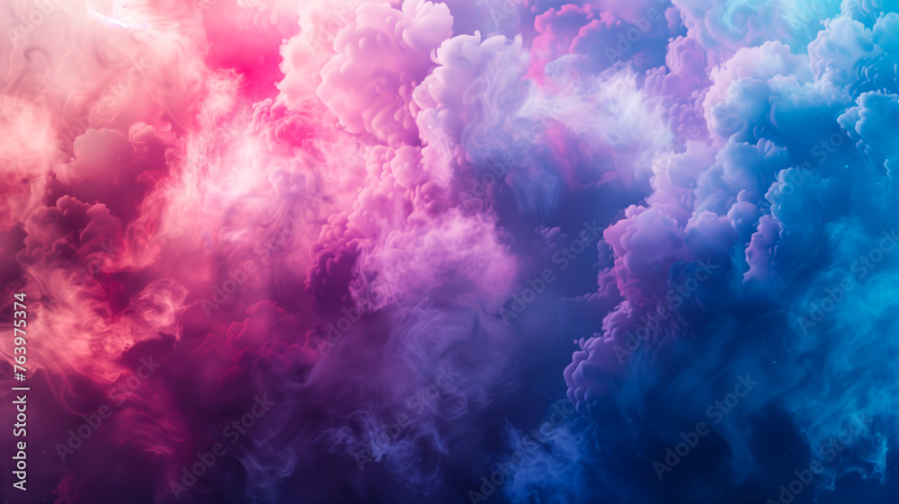 Abstract background with colorful smoke. Blue and purple colors