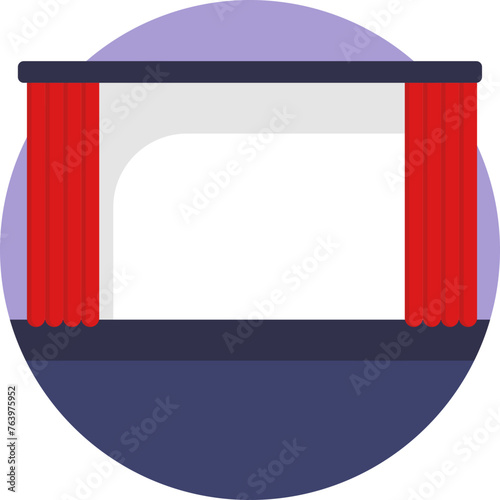 The Cinema Stage icon epitomizes the thrill of live performances, capturing the essence of theatrical magic under the spotlight.