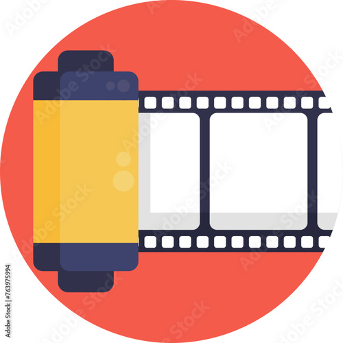 Capture the essence of classic cinema with the Film Reel icon, a nostalgic symbol representing the timeless art of motion pictures.