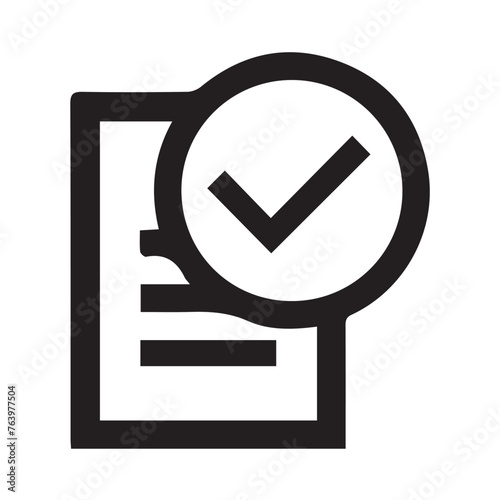 check mark icon on paper