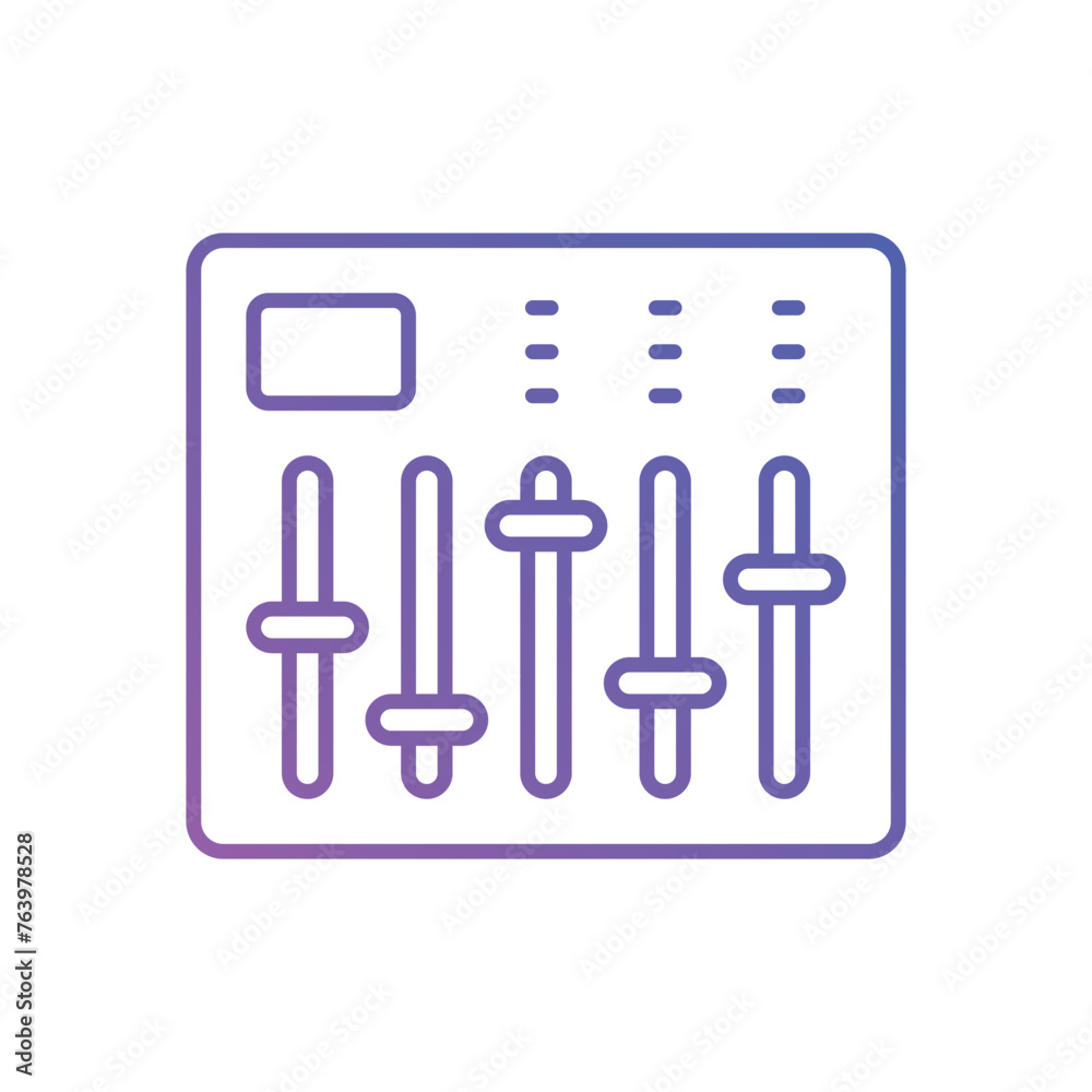 Thin Line Equalizer vector icon Thin Line Equalizer vector icon