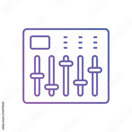 Thin Line Equalizer vector icon