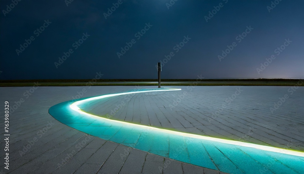 swimming pool at night, wallpaper Winding road at night, reflective ...