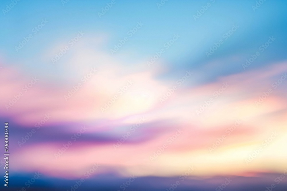 Colorful sunset sky with clouds,  Abstract background,  Blurred background