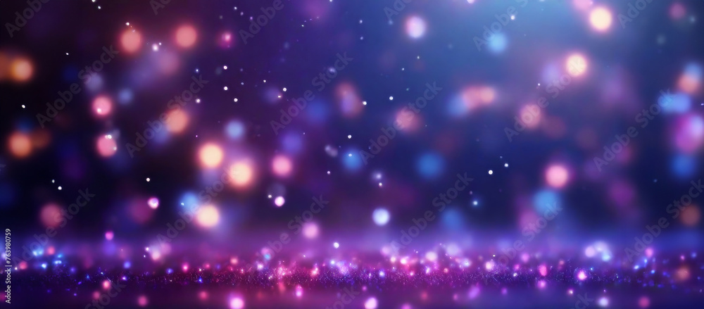 abstract blue purple light bokeh background