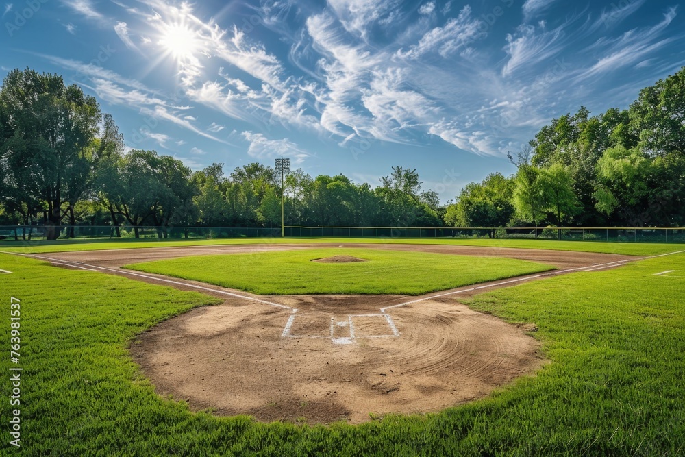 Baseball field, sport concept.