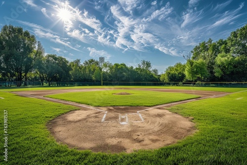 Baseball field, sport concept. photo