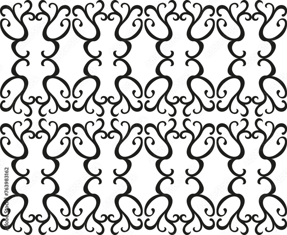 Naklejka premium Vector monochrome texture in the form of a beautiful pattern on a gray background