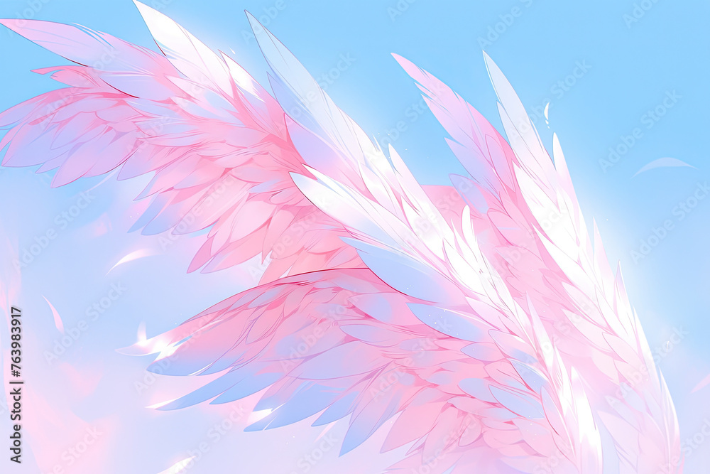 Obraz premium Soft gentle pink feathers background.