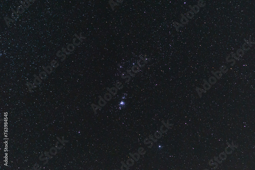 Stars of Orion constellation at the night sky photo