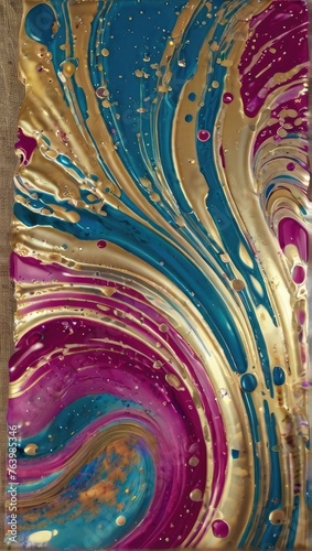 abstract colorfull liquid splash painting texture background illustration
