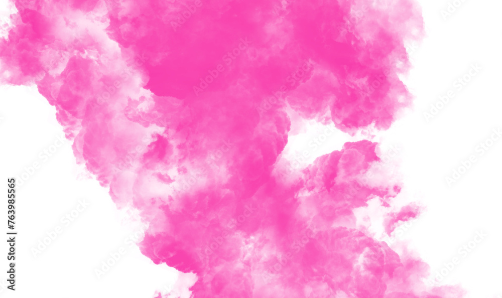 Pink smoke texture on white  background