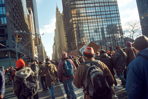 Protestors on the street global strike for change © Jezper