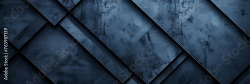 3d black diamond pattern abstract wallpaper on dark background, Digital black geometric triangular gradient shapes  textured graphics poster background photo