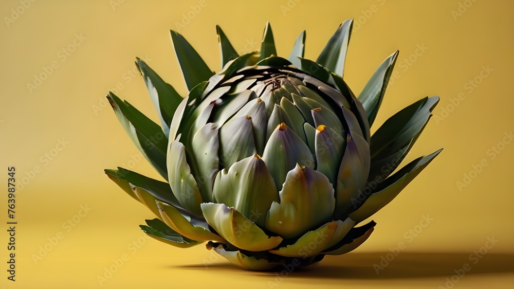 Fototapeta premium artichoke on a green background