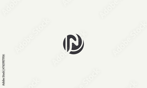 initials letter PN simple monogram logo design vector illustration