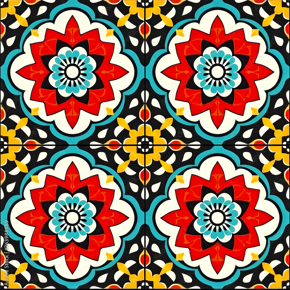 abstract seamless pattern ornament, old tile floor abstract seamless pattern ornament, old tile floor