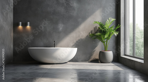 Bathroom sink with faucet interior home luxury minimal design washing furniture style. Modern stylish washbasin with tap in clean bath room in house or apartment contemporary decoration background.