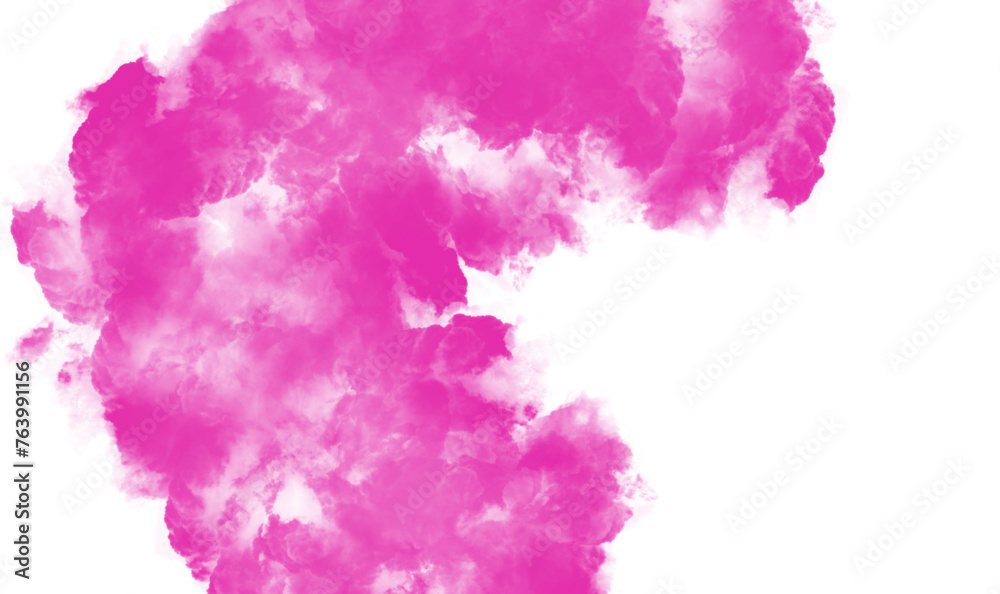 Pink smoke texture on white  background