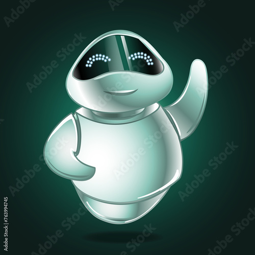 Roboter Charackter mit Hintergrund