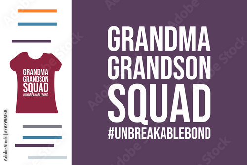 Grandma and grandson squad t shrit design