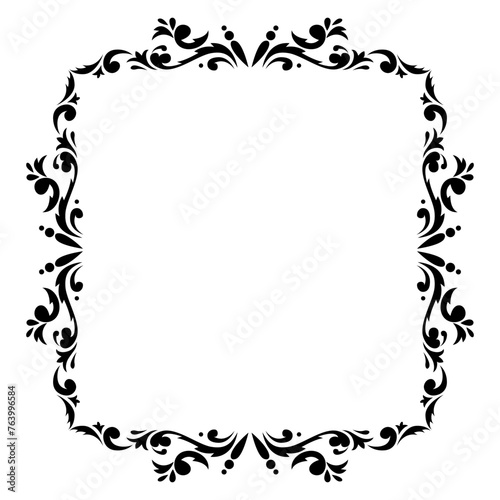 Luxury ornamental floral frame element corner divider