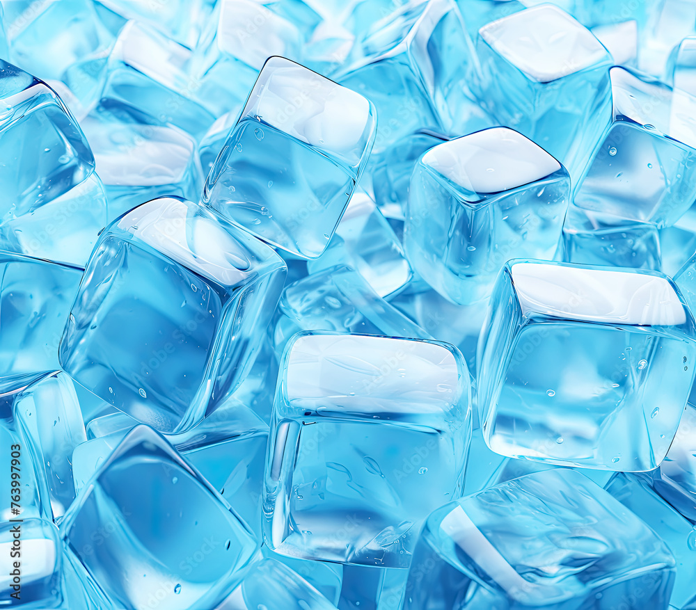 Abstract Ice Cubes Pattern Background