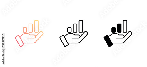 Stats icon design with white background stock illustration