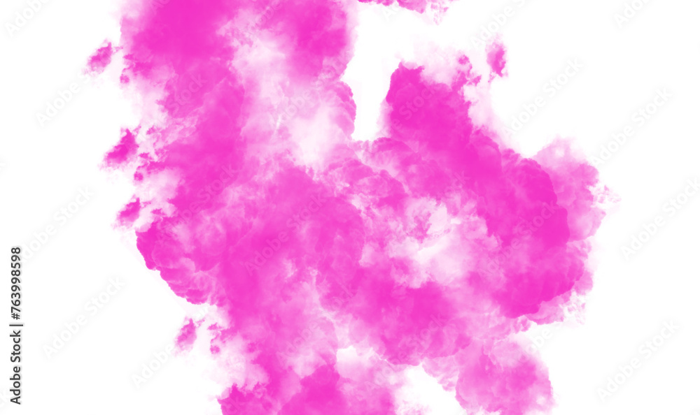 Pink smoke texture on white  background