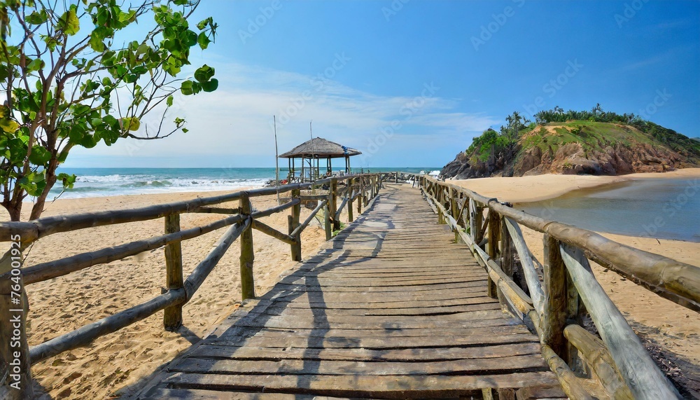 Fototapeta premium Bridge on the beach