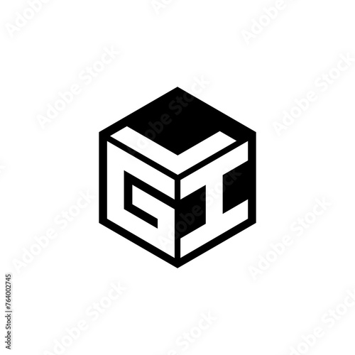 GIL letter logo design with white background in illustrator, cube logo, vector logo, modern alphabet font overlap style. calligraphy designs for logo, Poster, Invitation, etc.