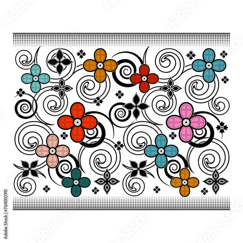 bedsheet design digital art use hand work and digital printing