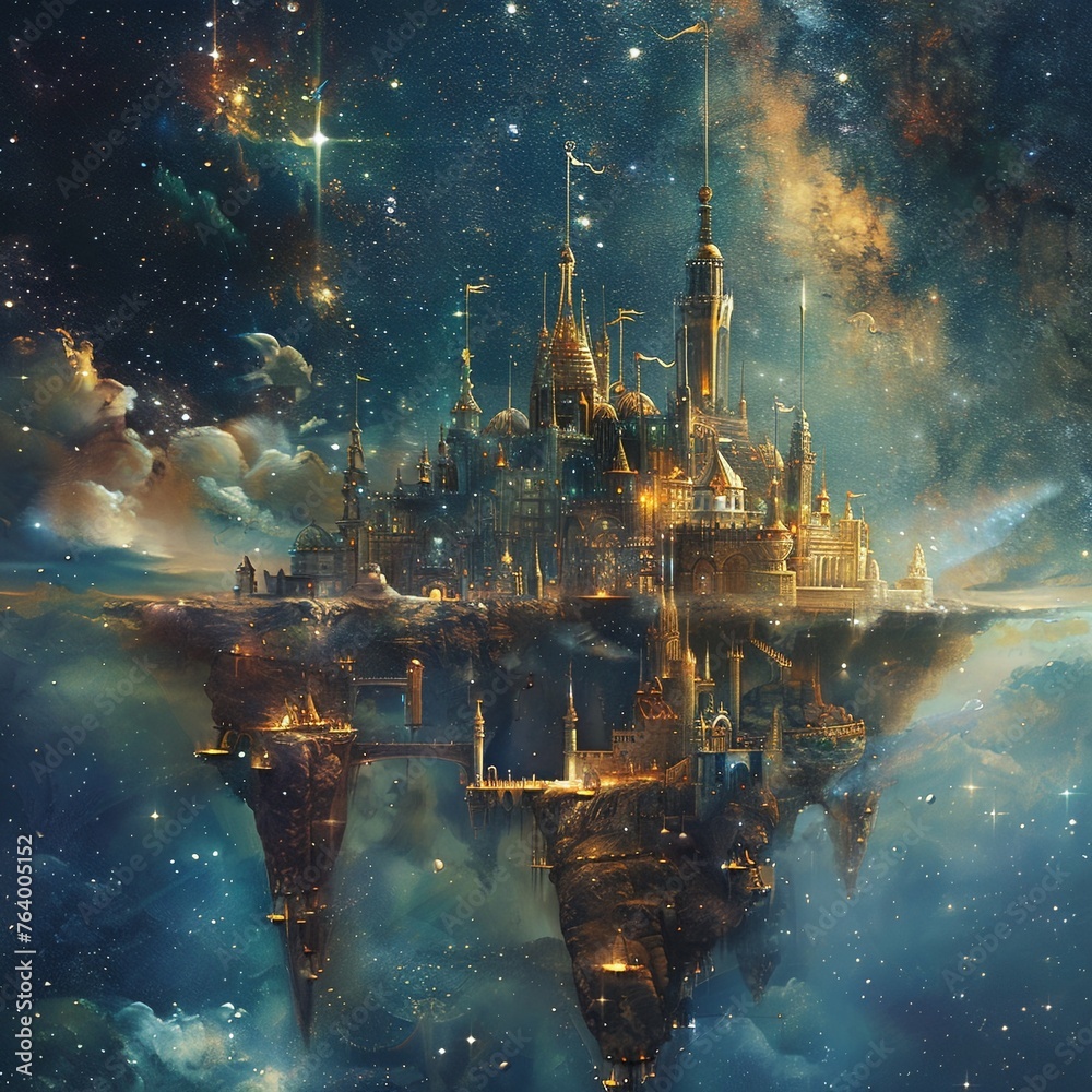Aerospace voyage through enchanted cosmic regions Aerospace voyage through enchanted cosmic regions