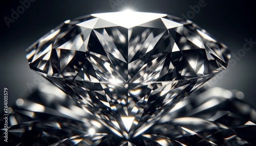 Intricately Detailed Diamond on Rich Velvet Backdrop