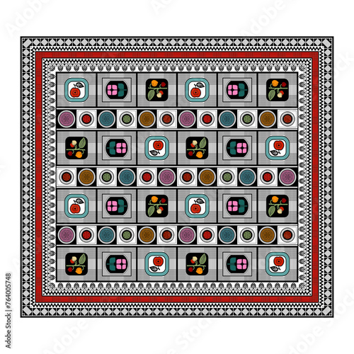 bedsheet design digital art use hand work and digital printing