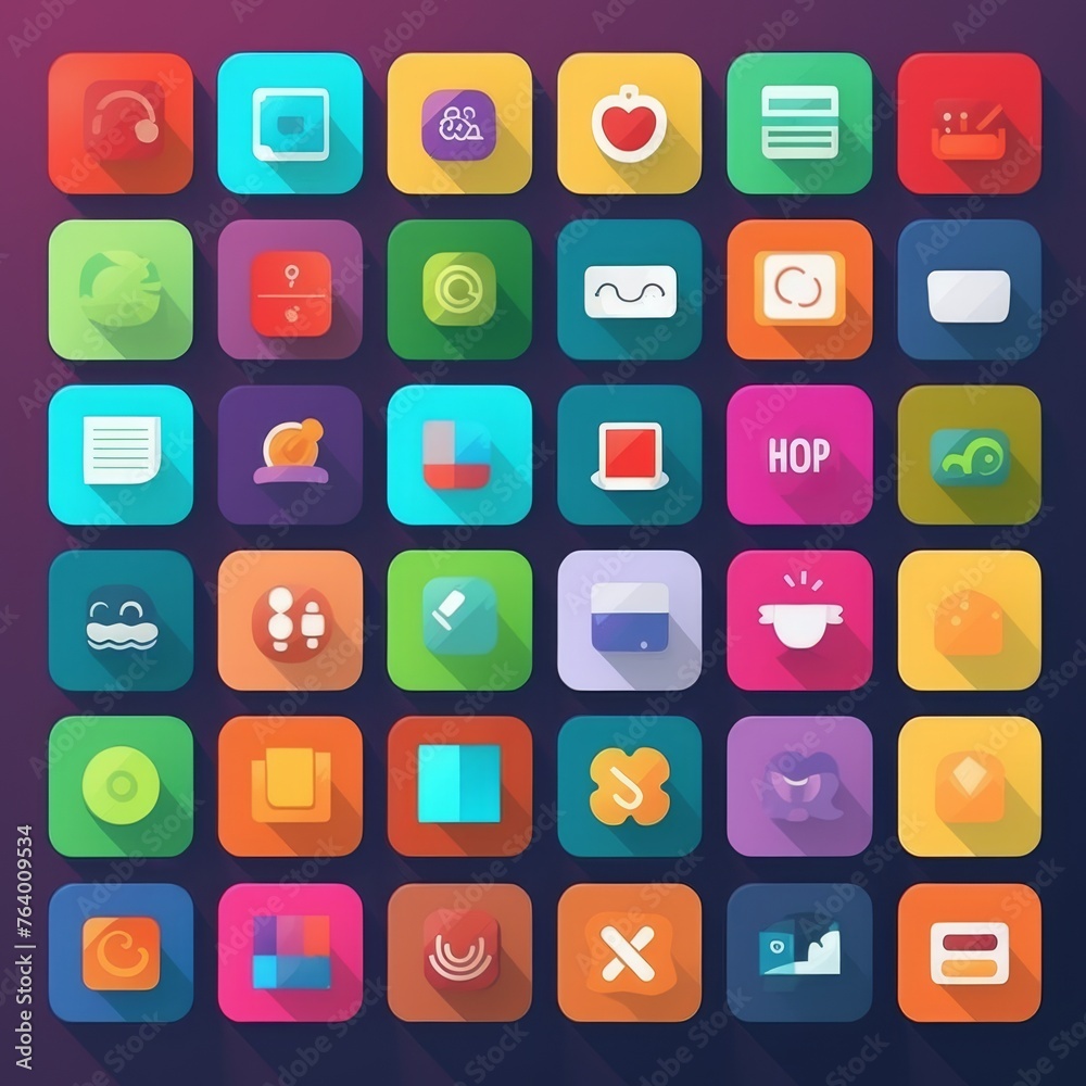 A creative array of app icons featuring playful designs and soft shadows, emphasizing modern digital aesthetics. A creative array of app icons featuring playful designs and soft shadows, emphasizing modern digital aesthetics.