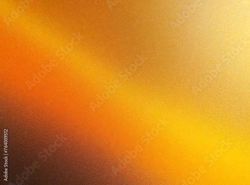 Yellow orange brown, background template design with grainy noise grungy spray texture , empty space.