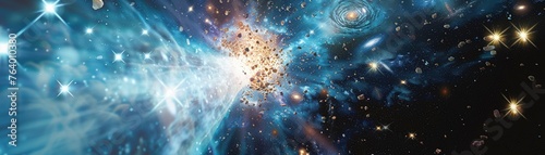 Virtual reality reconstruction of the Big Bang witnessing the birth of the universe