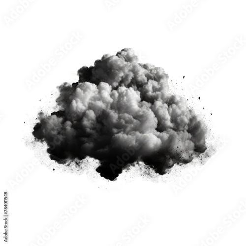 black cloud isolated on transparent background