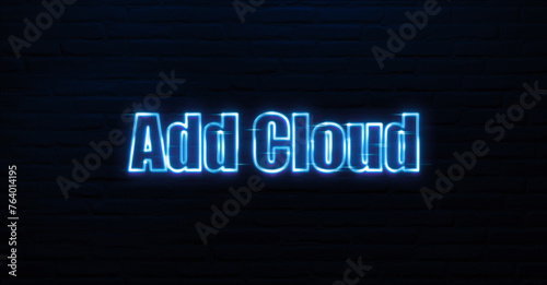 Add cloud text neon sign