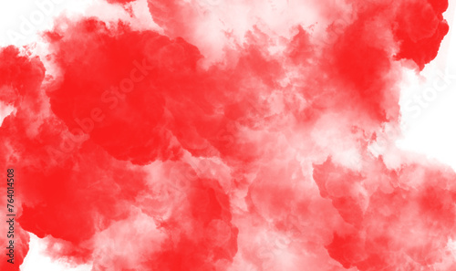 Red smoke texture on white background