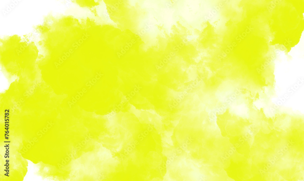 Yellow smoke texture on white  background