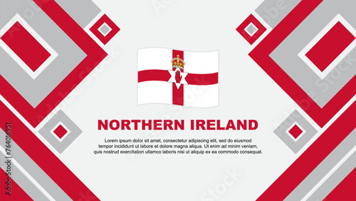 Northern Ireland Flag Abstract Background Design Template. Northern Ireland Independence Day Banner Wallpaper Vector Illustration. Northern Ireland Cartoon