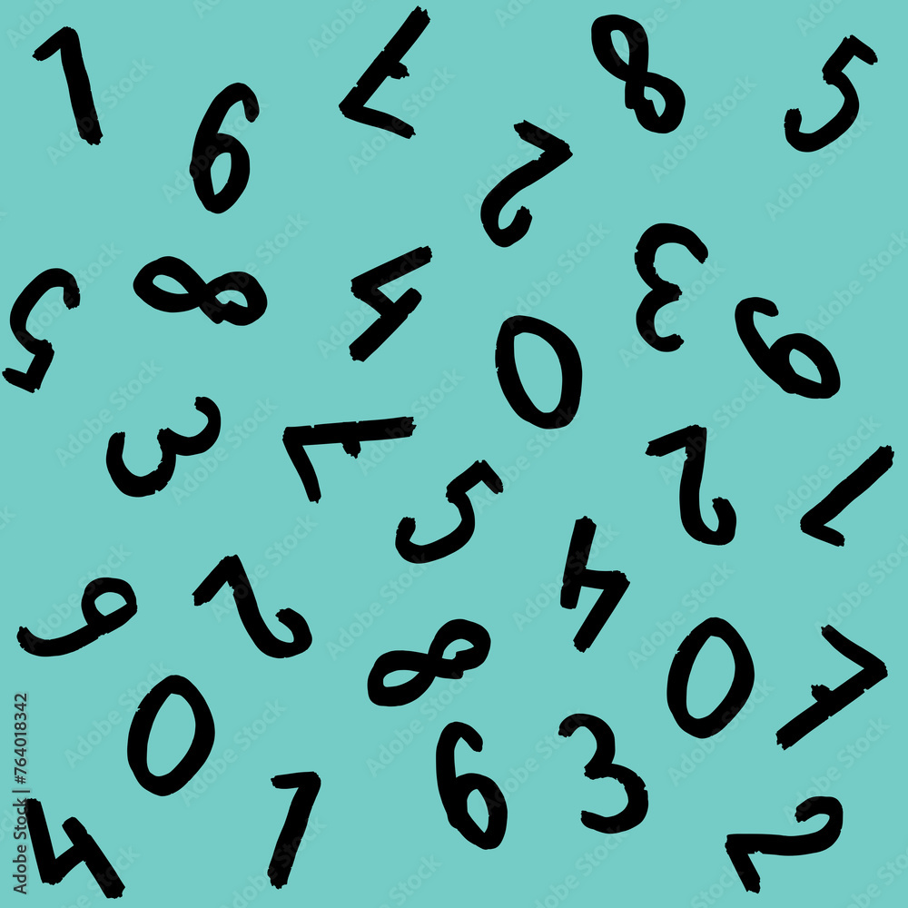 template with the image of keyboard symbols. a set of numbers. Surface template. pastel green blue background. Square image. template with the image of keyboard symbols. a set of numbers. Surface template. pastel green blue background. Square image.