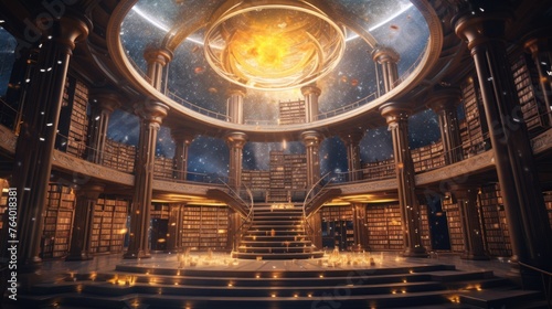 cosmic library housing universal knowledgedimensional portals and ancient librarians An infinite rep