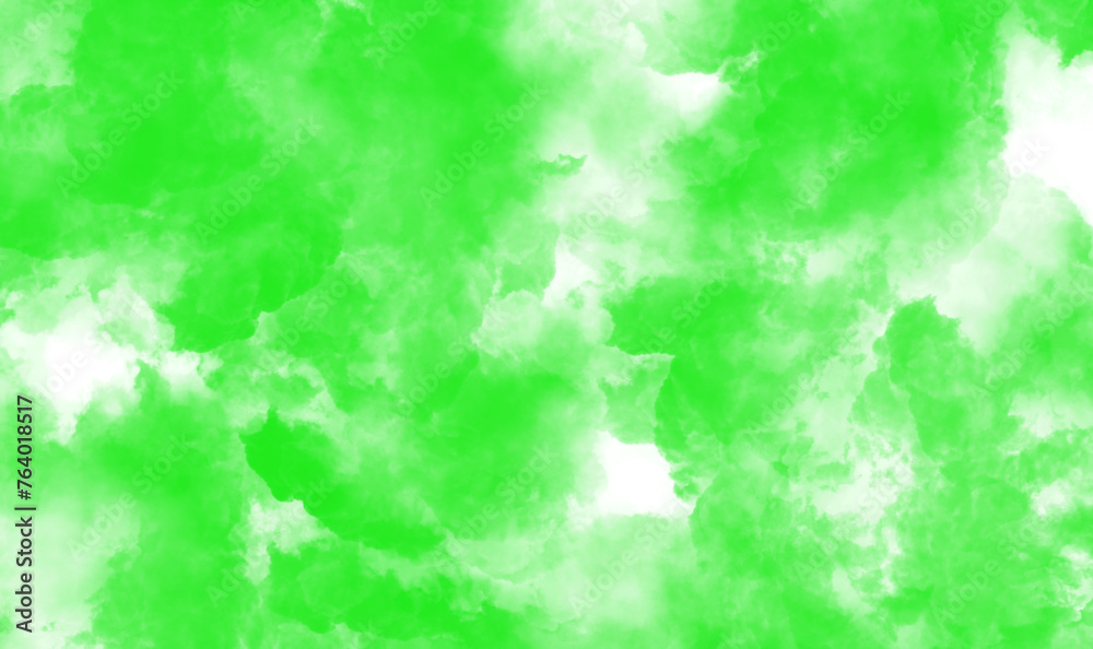 Green  smoke texture on white  background