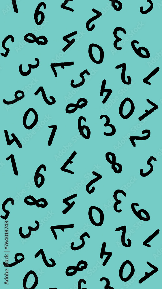 template with the image of keyboard symbols. a set of numbers. Surface template. pastel green blue background. Vertical image. template with the image of keyboard symbols. a set of numbers. Surface template. pastel green blue background. Vertical image.