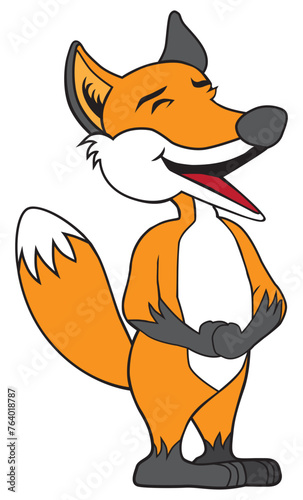 Laughing Cartoon Fox