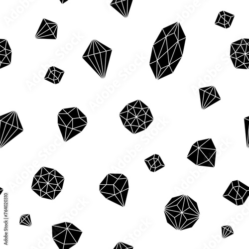 Seamless vector jewel and diamond pattern
